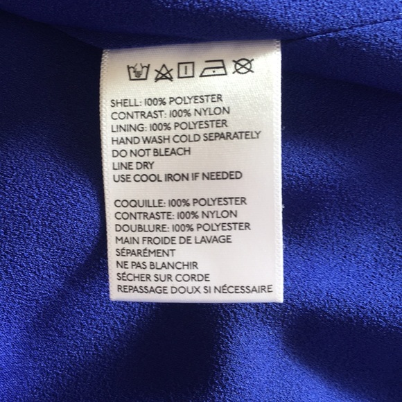 No Brand Bright Blue Deep V Sheer Dress - Picture 8 of 10